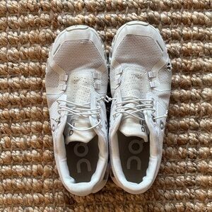 On Cloud Running Beige Shoes